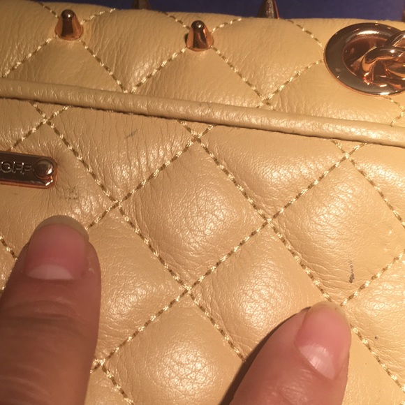 Rebecca Minkoff Quilted Mini Affair Shoulder Bag in Biscuit color. - Picture 17 of 17